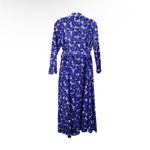 Carolina Herrera  cotton Blue and White Floral Long Sleeve self-tie belt Dress Photo 5