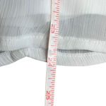 Iz Byer  EUC White Black Trim Flowy Ruffle Sleeve Blouse Sz S Photo 4