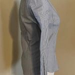 LISSEO Long Sleeve Button Down Shirt Black White Striped Made in Japan Women's S Multi Photo 1