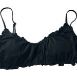 Salt + Cove Juniors Ruffle Bralette Swim Top Black Size undefined Photo 0