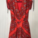 Banana Republic April Red Paisley Shorts Romper Jumpsuit Womens Size 2 Photo 1