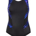 Avenue Tia spliced print one piece bathing suit Blue Size 18 Photo 2