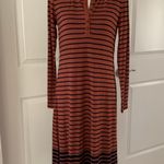 Loft Striped Henley Midi Dress Photo 3