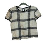 ZARA  Checkered Tweed Blouse Photo 0