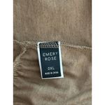 SHEIN LUNE Plus Tie Back Ruffle Hem Blouse Brown Size XL Photo 6