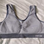 IZOD  Blue and Light Blue Striped Soft Removable Cups Sports Bra Size 2X Photo 0