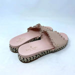 Kate Spade ‎ Zahara Pink Leather Ruffle Slide Espadrille Sandals Size US 6 Photo 5