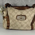 Kathy Van Zeeland Kathy Van Zealand Brown & Cream Satchel Bag Photo 0