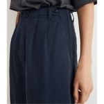 Madewell  The Harlow Wide Leg Pants 6 Pleated Trouser Navy Minimalist Office Photo 3