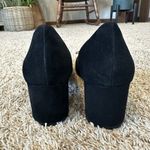 Talbots Isa Cut Out Pumps Black Suede Block Heel Size 10M Bows Classic Old Money Photo 5