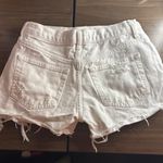 Free People Ripped White Jean Shorts Photo 2