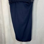 Papaya Payapa Navy Shimmery Sleeveless Lace Neck Tie Mini Dress Size‎ Medium Photo 7