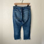 AGOLDE  Jamie High Rise Medium Wash Distressed Crop Denim Jeans Size 30 Photo 3