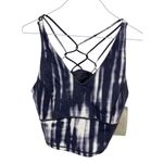 Sweaty Betty  Super‎ Soft Strappy Crop Workout Tank Woman's Size L Grey White NWT Photo 2