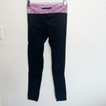 Lululemon  lower rise black with pink Heathered band full length leggings Photo 4