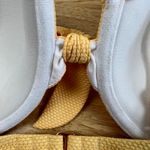 Shade & Shore Women's Yellow Tie-Front Textured Bikini Top - Size 36D - NWT Photo 5