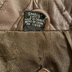 Jacqueline Ferrar  VTG Sz Small Chocolate Brown Leather Trench Coat Photo 6