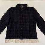 Dries Van Noten Womens Transparent Checkered Plaid 100% Cotton Shirt Size 44 Photo 1