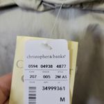 Christopher & Banks gray ruffled collar blazer size medium Photo 6