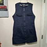 Rafaella  Jeans Vintage Navy Denim Zippered Dress 10 Photo 6