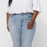 Judy Blue NWT  Mid Rise Tie Dye Hem Skinny Fit Light Blue Jeans Plus Size 15/32 Photo 0