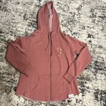 walk in love. Women’s Pink Fleece Do Not Worry Wildflower Zip Up Hoodie Small Photo 1