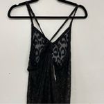 Miken Swim Black & Gold Animal Print Strappy Midi Swim Cover Up Sheer M Sheer Size M Photo 3