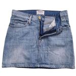 Frame Le Mini Skirt High Waist A-Line Womens 24 Distressed Denim Photo 2