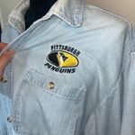 Vintage embroidered Pittsburgh Penguins button up shirt size large Photo 2