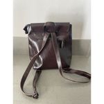 NEW HESHE deep brown leather backpack Photo 7