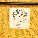 Free People Size XS Yellow Gold Fuzzy Knit V Neck Slub Sweater Photo 2