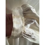 Vintage Lloyd Williams Silk cream blouse beaded sequin draped cowl neck medium Photo 13