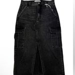 NWT The Girls Next Door Midi Skirt by Daze in Last Night Black Denim size 26 Photo 0