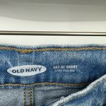 Old Navy Sky Hi Extra High Rise Distressed Loose Button Fly Jean Shorts Size 16 Photo 4