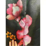 Marchessa notte black satin lace detail floral‎ print skirt Sz 4 Photo 7