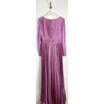Mac Duggal  Long Sleeve Pleated Chiffon A-Line Gown in Lilac Size US 8 Photo 5