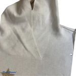 Marled Cream Gold Star Jeweled Hooded Sweater Women’s Large Photo 4