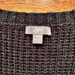 J Jill Sweater Cardigan Midi Black 55% Linen Women's Size M Boho Size M Photo 2