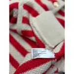 A New Day Womens XS Red White Striped Knit Cardigan Sweater Gold Button Pockets Photo 5