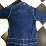 Denimist Cowboy Denim Jean Romper Dark Wash Western Pearlized Buttons size Med Photo 12