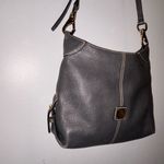 Dooney & Bourke VNTG  Frederica Crossbody Purse BLACK ON BLACK LEATHER Fredrica Photo 5