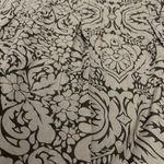 H&M 2 Tone Brown Paisley/Floral Print Pleated 100% Cotton Zip Side Skirt Size 6 Photo 7