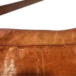 Hobo Originals Brown Leather Shoulder Bag‎ Magnetic Top Zipper Side Pocket Photo 2