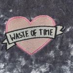 Cold Crush Crushed Velvet Embroidered Heart Waste of Time Tee Photo 2