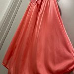 VTG Coquette Coral Pink Lace Spaghetti Strap Cami Slip Dress Nightgown With Bow Photo 11