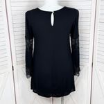 Love Fast Live Hard Lace Panel Sleeve Tunic Dress Black Large Gothic Boho Witchy Photo 3