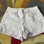 Universal Threads Vintage Midi High Rise Denim Jean Shorts Purple Acid Wash 4 Photo 0