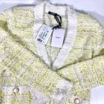 Balmain Yellow and White Tweed Cardigan 42 FR 10 US DF1KL106KG71 Photo 7