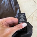 Theory  NWT Dark Brown Pleather Midi Dress Sz 6 Photo 1