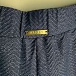 Milly Cabana Chevron Shimmer Pull On Pants Navy Silver Size L Beach Pool Resort Photo 9